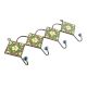 Forest Green And Yellow Ceramic Floral Tiles Hooks